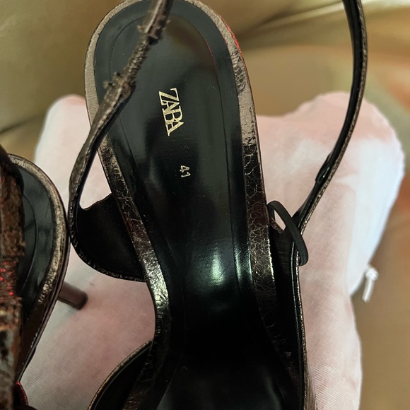 Zara metallic bow heels - Picture 5 of 8